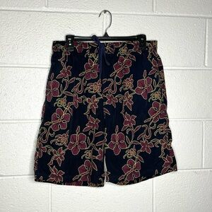 < Utility Brand Men’s Floral Pattern Swim Trunks >